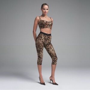 NWT Dolce & Gabbana x SKIMS Leopard Capri Pants Size Large